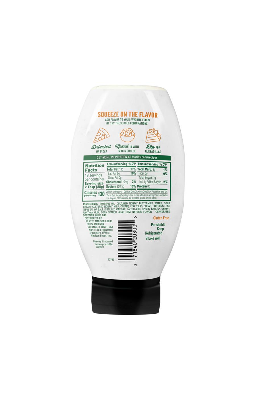 Marie's Creamy Homestyle Ranch Dressing (Sold Cold); image 2 of 2