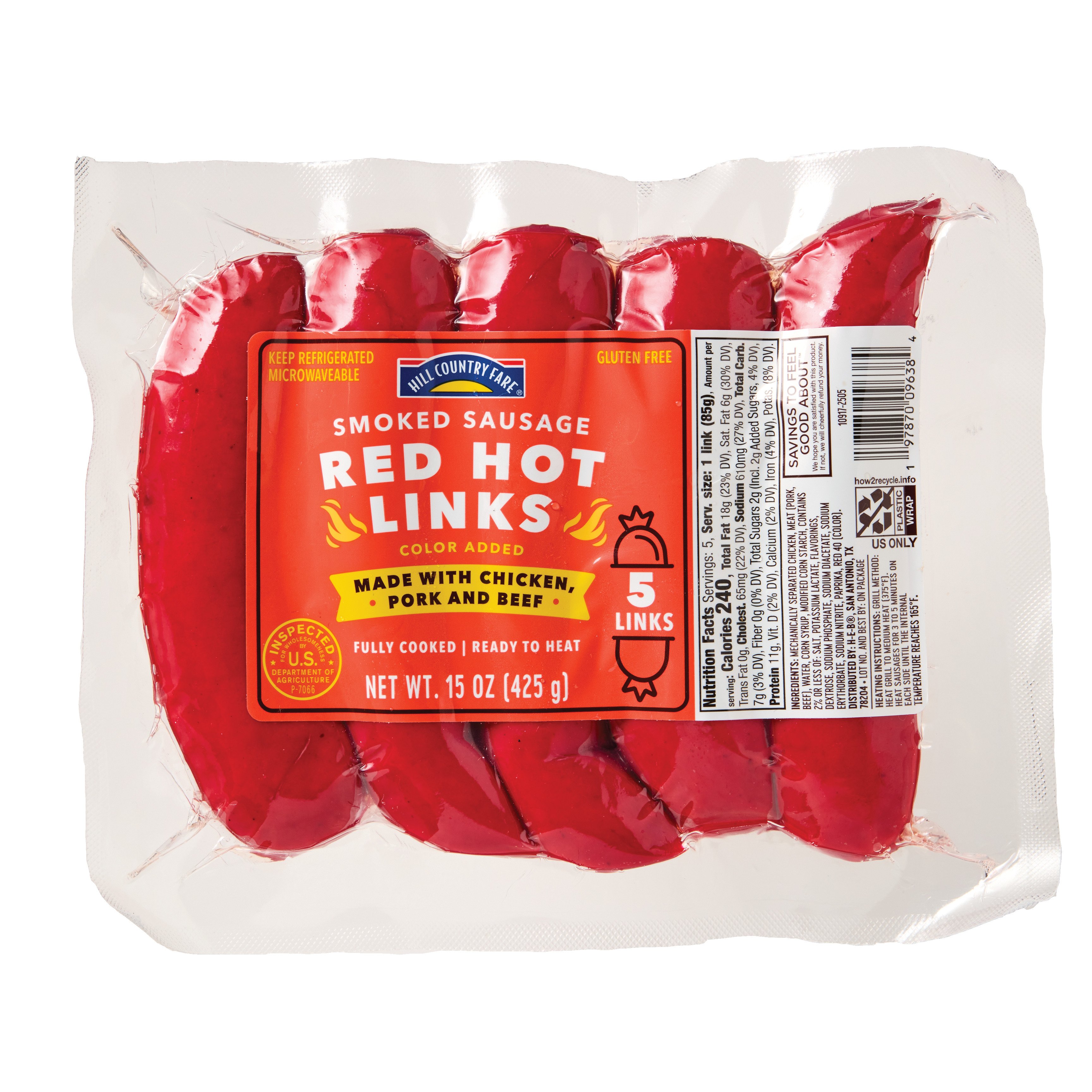 Red Hot & Country［カセット］ Hill Country Fare Red Hot Links - Shop Sausage at H-E-B