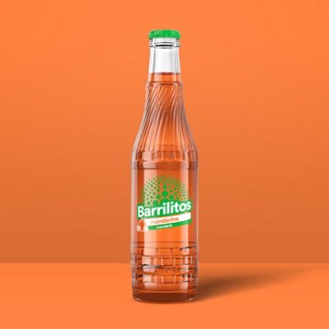 Barrilitos Mandarin Mandarina Fruit Flavored Soda Glass Bottle