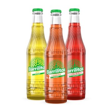Barrilitos Mandarin Mandarina Fruit Flavored Soda Glass Bottle