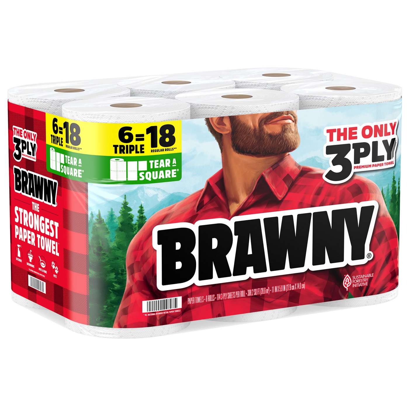 Brawny Tear-A-Square Paper Towels; image 2 of 13