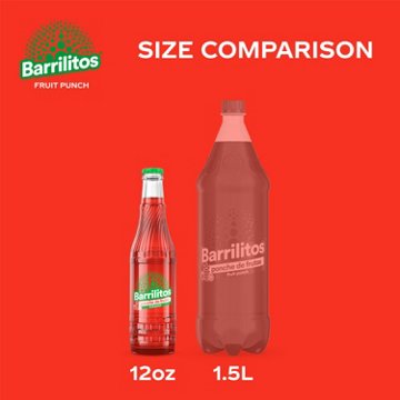 Barrilitos Fruit Punch Ponche De Frutas Flavored Soda Glass Bottle