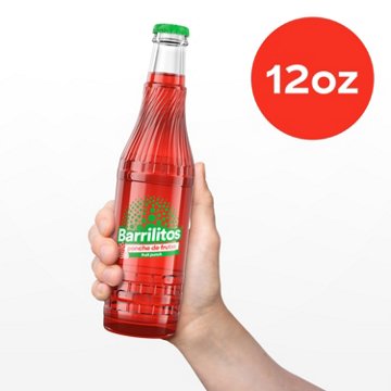 Barrilitos Fruit Punch Ponche De Frutas Flavored Soda Glass Bottle
