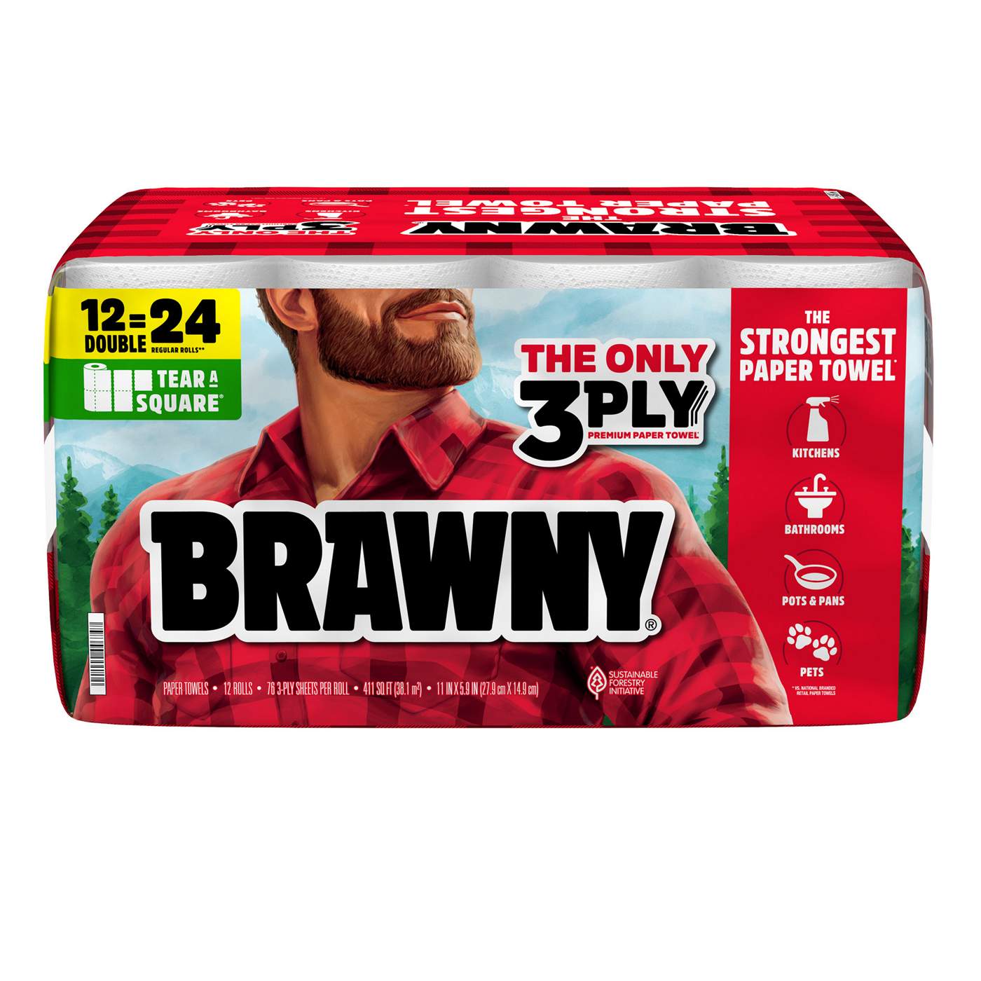 Brawny Tear-A-Square Paper Towels; image 3 of 13