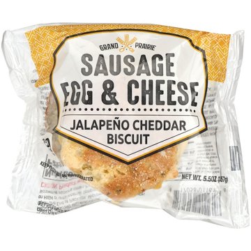Grand Prairie Jalapeño Cheddar Biscuit Breakfast Sandwich - Sausage & Egg