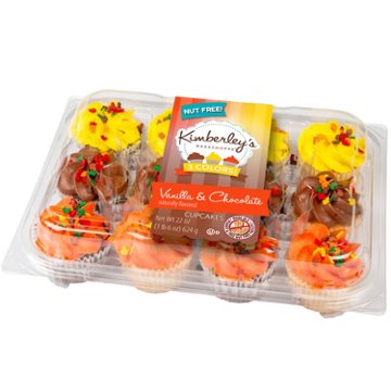 Kimberley's Bakeshoppe Vanilla & Chocolate Fall Harvest Cupcakes, 12 ct