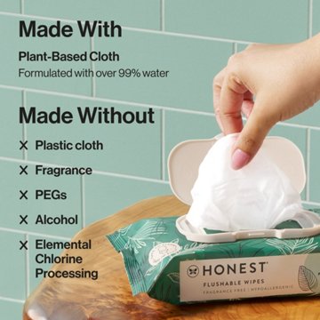 The Honest Company Flushable Plant Based Wipes