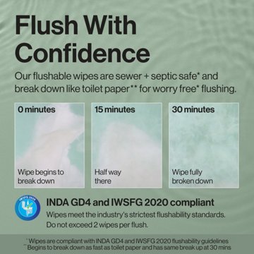 The Honest Company Flushable Plant Based Wipes