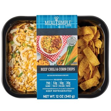 Meal Simple by H-E-B Beef Chili with Corn Chips