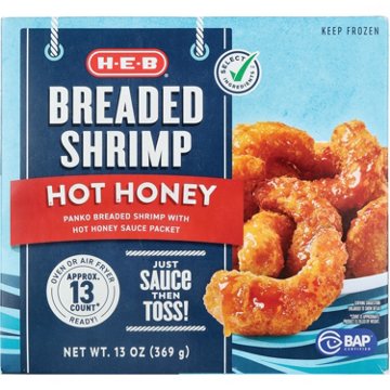H-E-B Frozen Hot Honey Breaded Shrimp, 13 ct