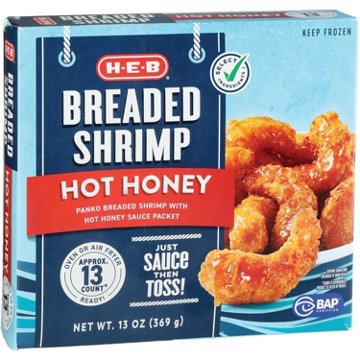 H-E-B Frozen Hot Honey Breaded Shrimp, 13 ct