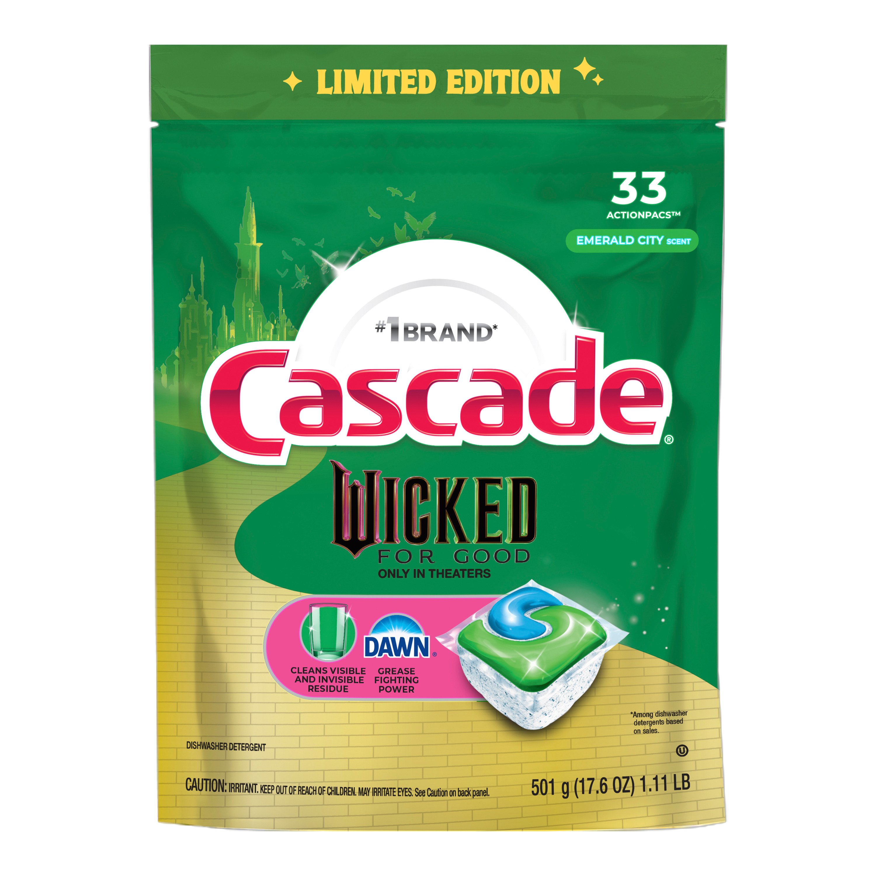 Cascade Limited Edition Wicked Complete Dishwasher Pods - Emerald