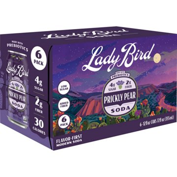 Lady Bird Prickly Pear Soda 6 pk Cans