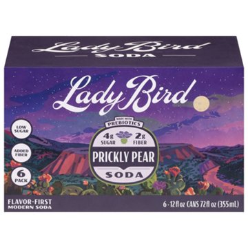 Lady Bird Prickly Pear Soda 6 pk Cans