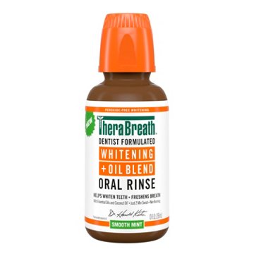 TheraBreath Whitening + Oil Blend Oral Rinse - Smooth Mint