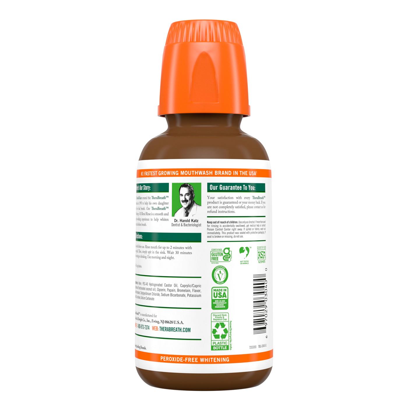 TheraBreath Whitening + Oil Blend Oral Rinse - Smooth Mint; image 2 of 3