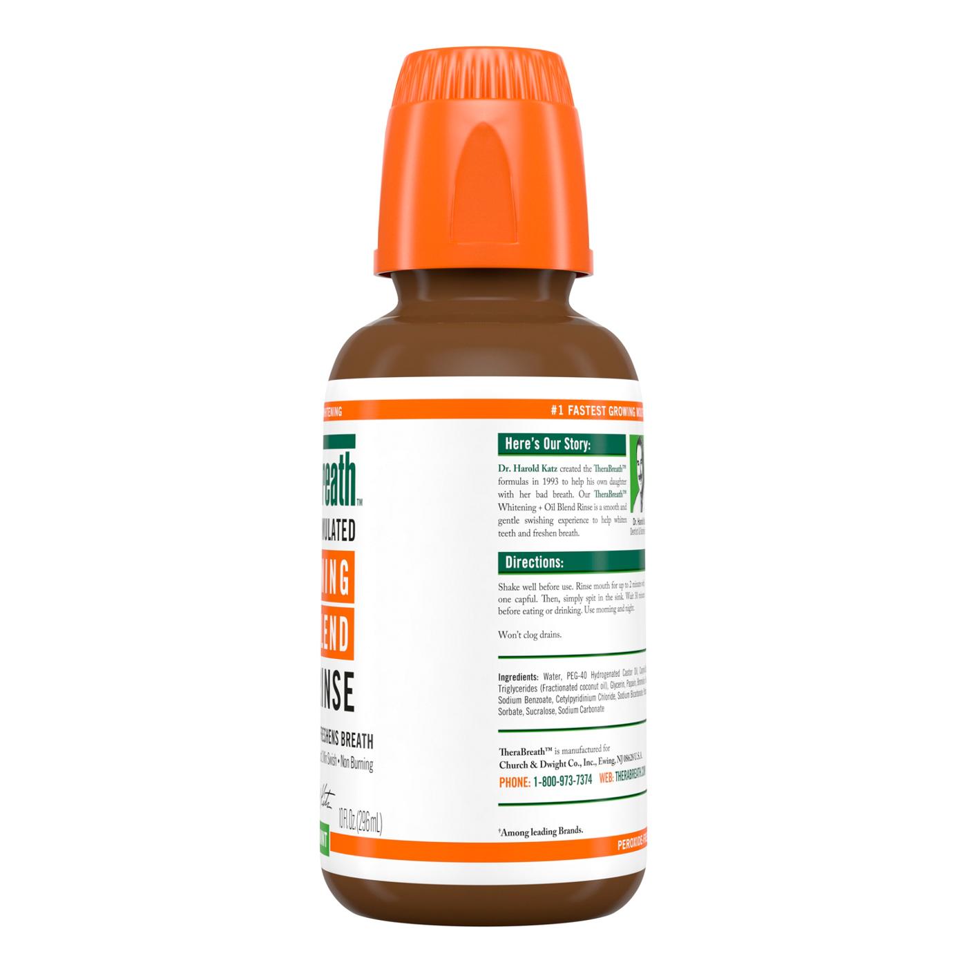 TheraBreath Whitening + Oil Blend Oral Rinse - Smooth Mint; image 3 of 3