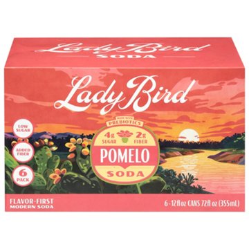 Lady Bird Pomelo Soda 6 pk Cans