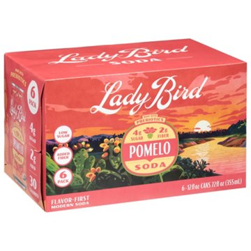 Lady Bird Pomelo Soda 6 pk Cans