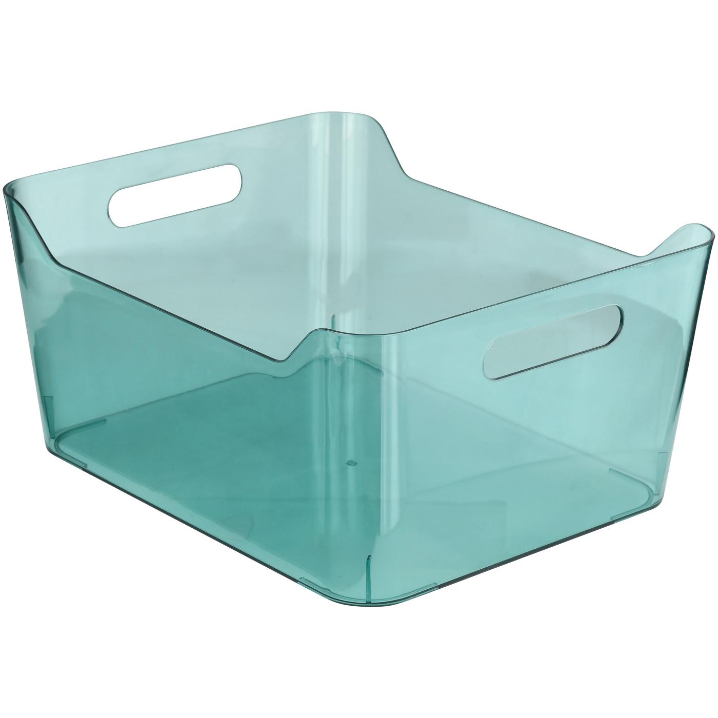 Destination Holiday Extra Large Transparent Plastic Storage Bin - Teal ...