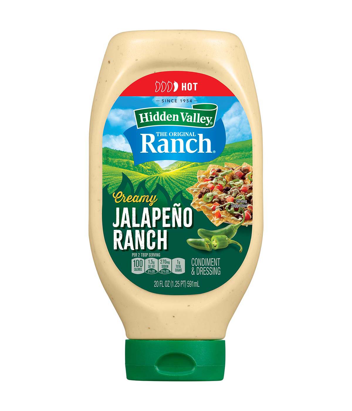 Hidden Valley Creamy Jalapeno Ranch Condiment and Dressing, Easy Squeeze Bottle; image 1 of 2