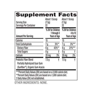 Zarbee's Regularity Support Prebiotic Fiber Powder