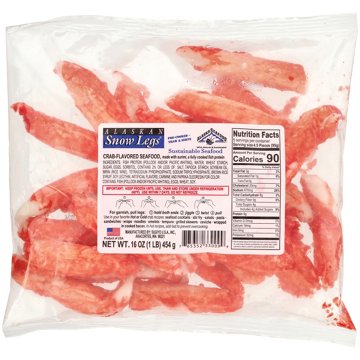 Alaskan Frozen Imitation Crab Legs Bag , 16 oz