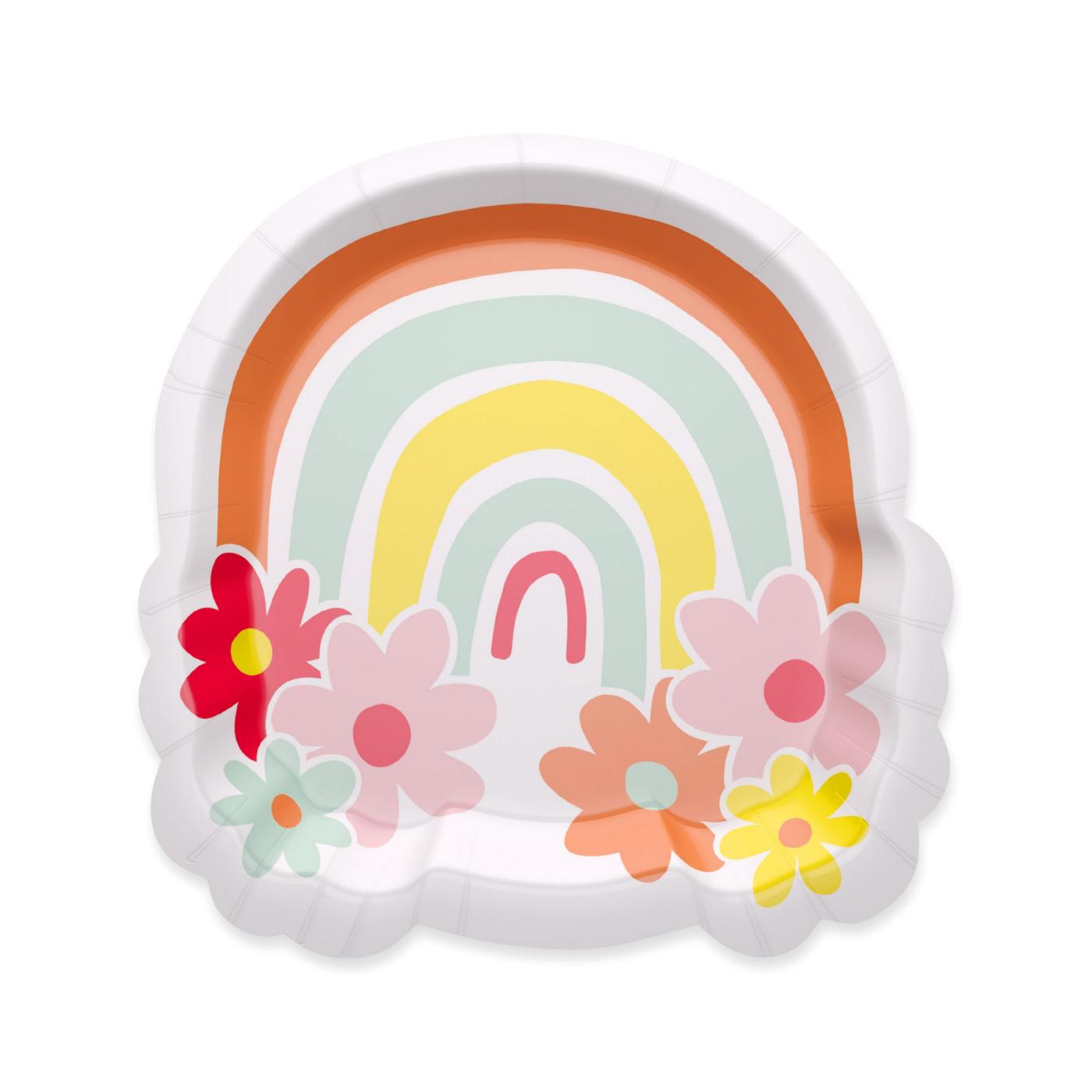 American Greetings Rainbow 7" Birthday Paper Plates; image 1 of 2