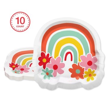 American Greetings Rainbow 7" Birthday Paper Plates