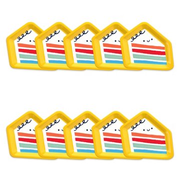 American Greetings Piece of Cake 7" Paper Plates, 10 ct