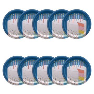 American Greetings Colorful Birthday Cake 9" Birthday Paper Plates