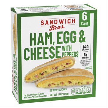 Sandwich Bros Ham, Egg & Cheese Pita Snack Sandwiches, 6 ct
