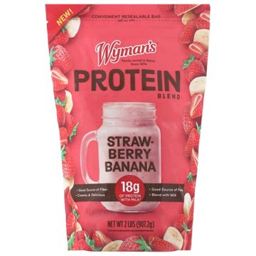 Wyman's 18g Protein Smoothie Blend - Strawberry Banana, 2 lbs