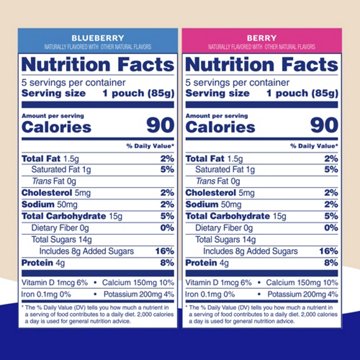 GoGo squeeZ yogurtZ Low Fat Blueberry & Berry Yogurt Snack Pouches, 10 ct