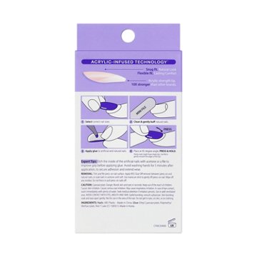 KISS CORE French Nails - Curiosity (White Almond Medium Nails), 32 ct