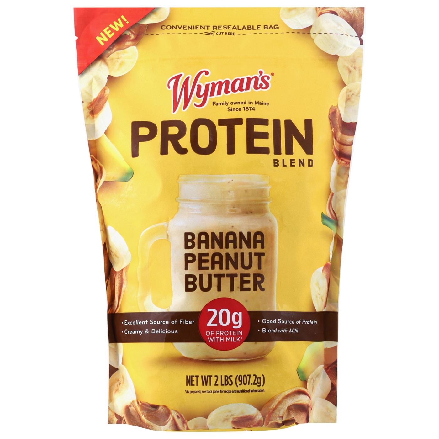 Wyman's 20g Protein Smoothie Blend - Banana Peanut Butter; image 1 of 2