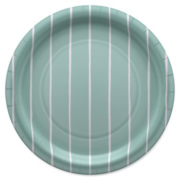 American Greetings Stripes on Green 9" Paper Plates