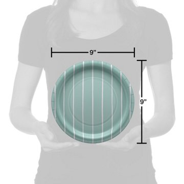 American Greetings Stripes on Green 9" Paper Plates