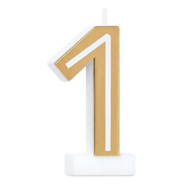 American Greetings Number 1 Gold Birthday Candle