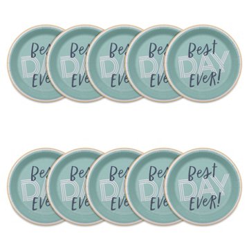 American Greetings Best Day Ever 7" Paper Plates, 10 ct