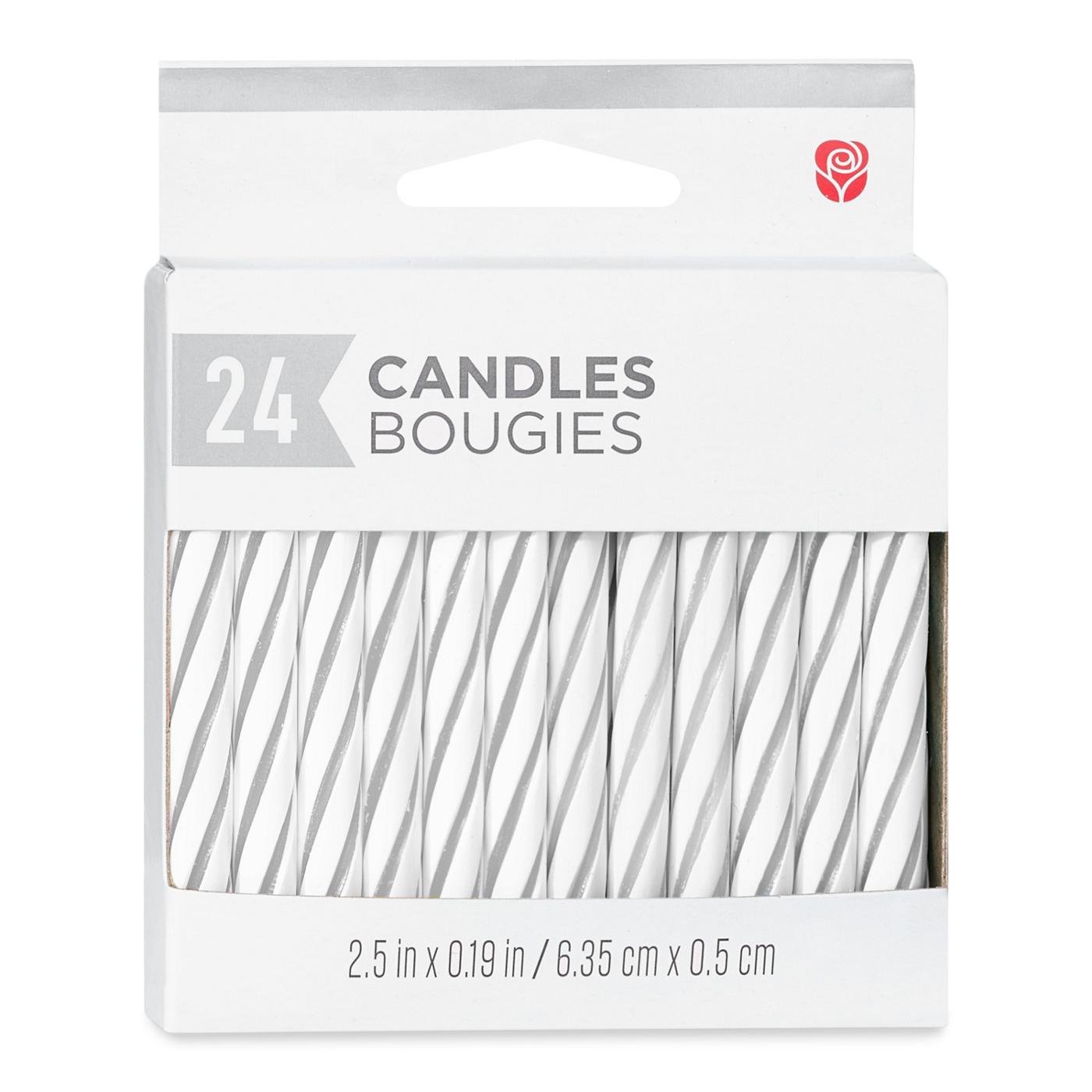 American Greetings White Spiral Birthday Candles; image 1 of 3
