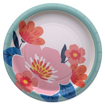 American Greetings Floral Arrangement 9" Paper Plates, 10 ct