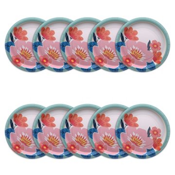 American Greetings Floral Arrangement 9" Paper Plates, 10 ct