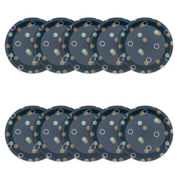 American Greetings Bubbles on Navy 7" Paper Plates, 10 ct