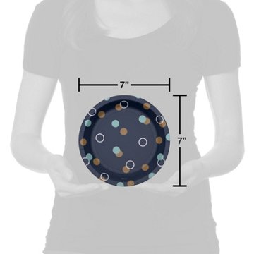 American Greetings Bubbles on Navy 7" Paper Plates, 10 ct