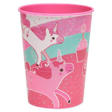 American Greetings Unicorn Plastic Party Cup, 16 oz