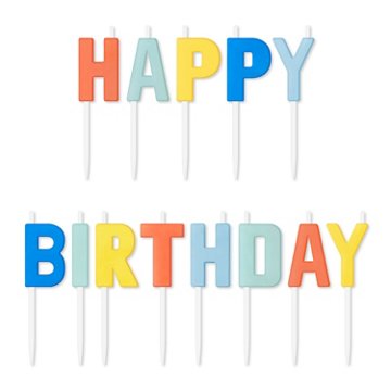 American Greetings Colorful Happy Birthday Toothpick Candles, 13 ct