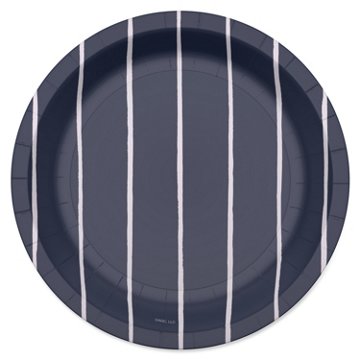 American Greetings Stripes on Navy 7" Paper Plates,, 10 ct