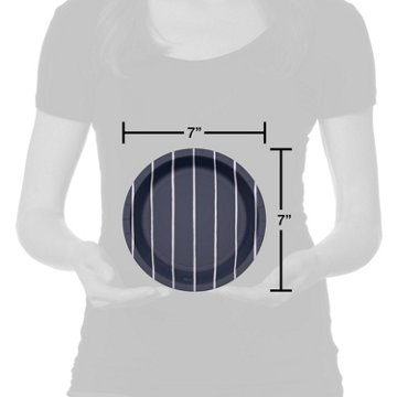 American Greetings Stripes on Navy 7" Paper Plates,, 10 ct