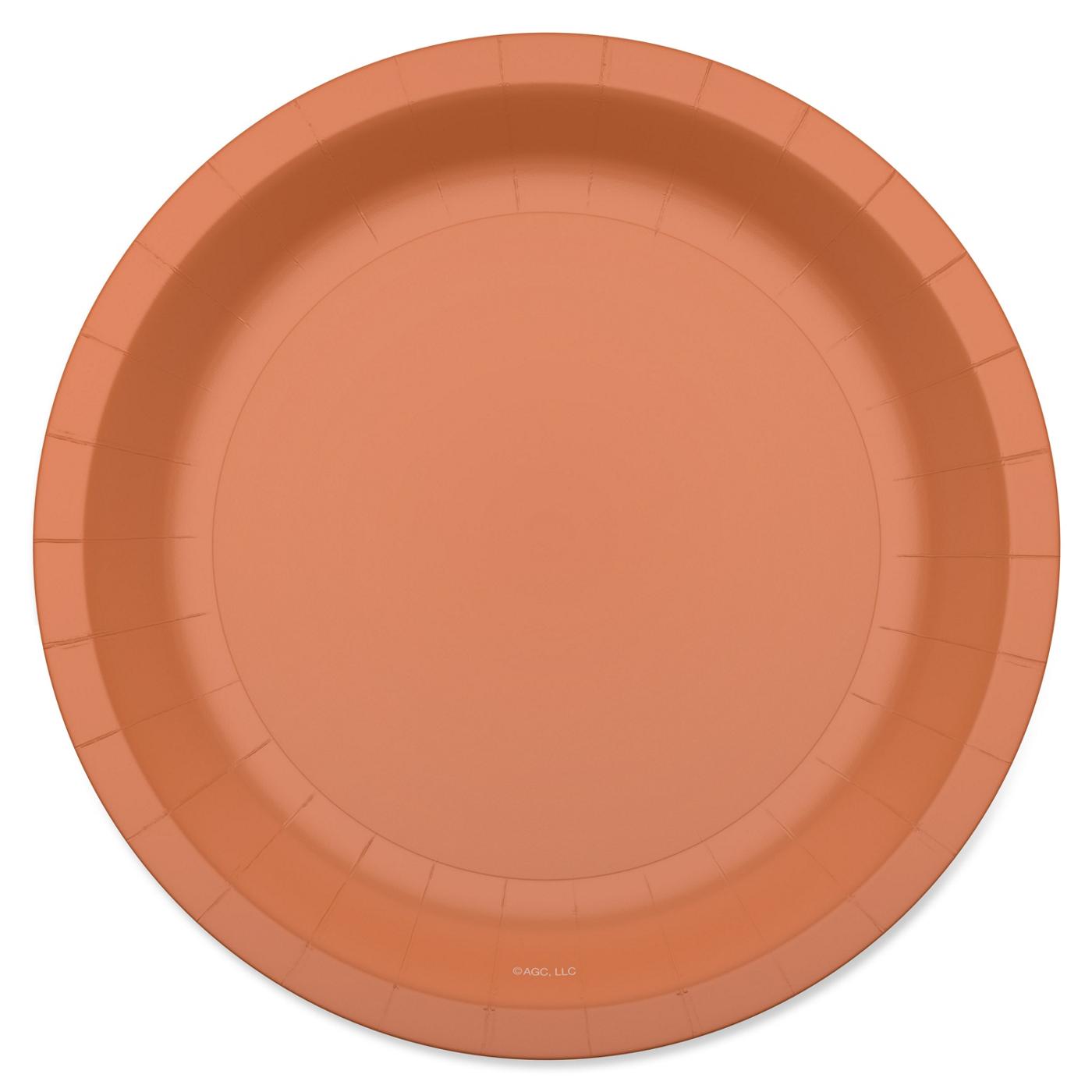 American Greetings Orange 7" Paper Plates; image 1 of 3